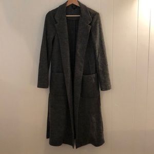 Long grey Bardot coat